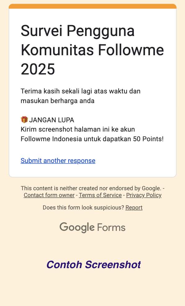 🎯 Isi Survei, Dapetin 50 Points!