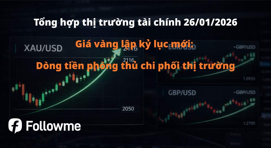 Giá vàng lập kỷ lục mới: Dòng tiền phòng thủ chi phối thị trường