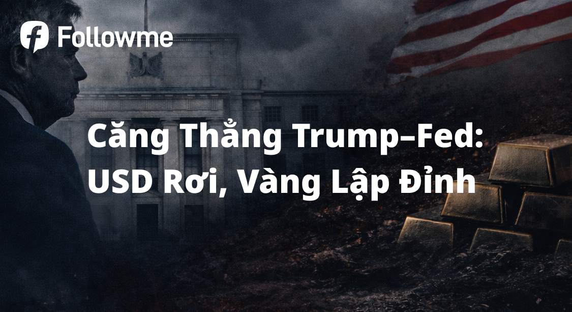 Thị trường hôm nay: USD “rụng” vì căng thẳng Trump–Fed, Vàng lập đỉnh lịch sử