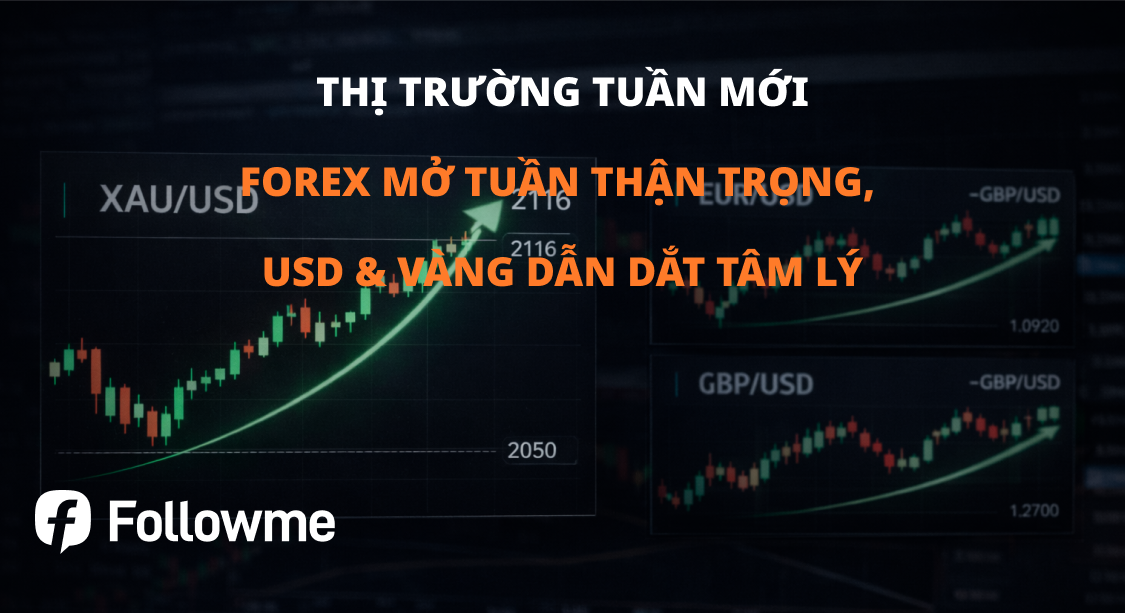 FX mở tuần thận trọng, USD và vàng tiếp tục dẫn dắt tâm lý thị trường