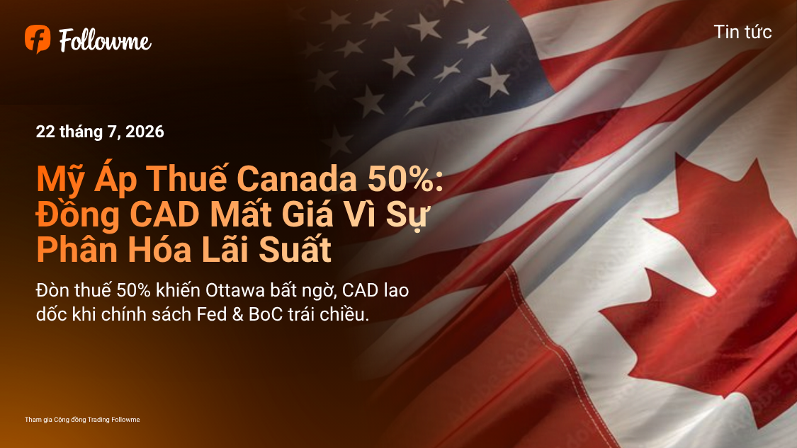 Mỹ Áp Thuế 50% Lên Canada: Đồng CAD Lao Dốc Khi Fed Và BoC Rẽ Hướng