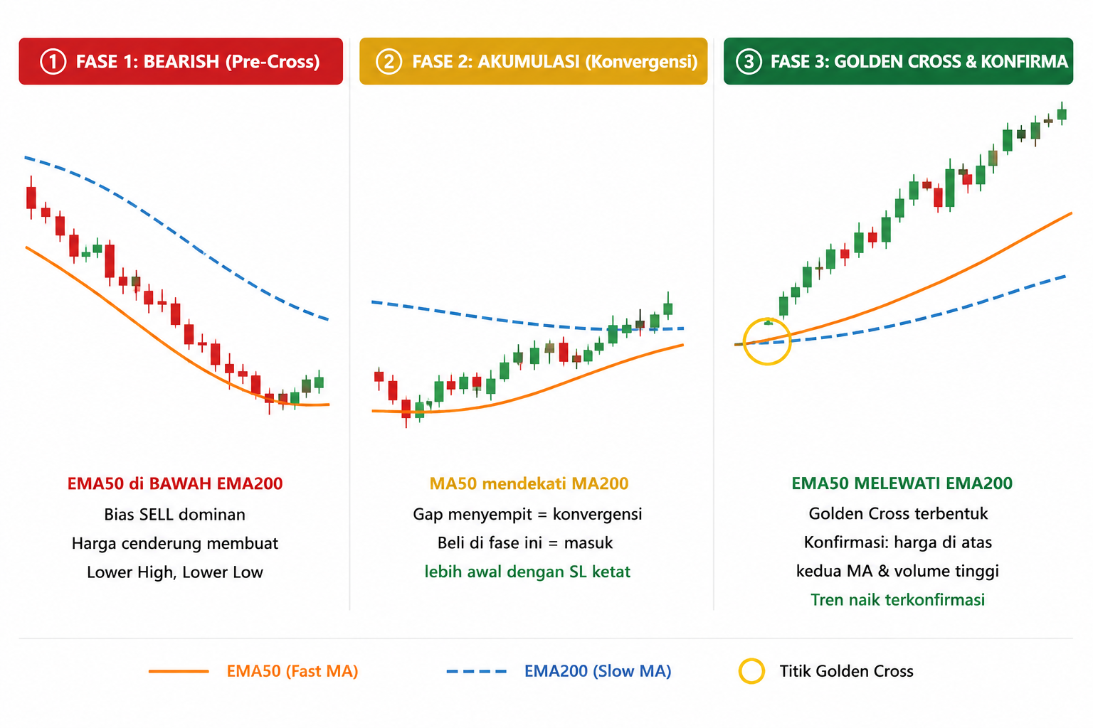 Apa Itu Golden Cross? Cara Membaca Sinyal Bullish yang Sering Dipakai Trader