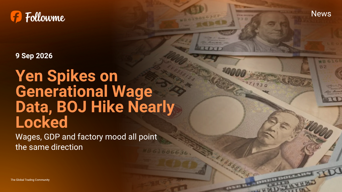 Yen Spikes on Generational Wage Data, BOJ Hike Nearly Locked