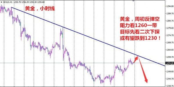 张皓晟:现货黄金谨慎看涨 1264成反弹阻力