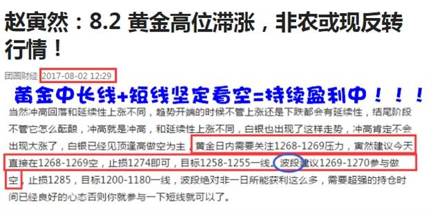 赵寅然:8.8黄金错过非农利润,不要可惜,后市更大机会等着你