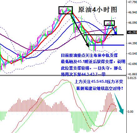 蒋妍琋：原油日内如期下跌 反弹高空思路不变
