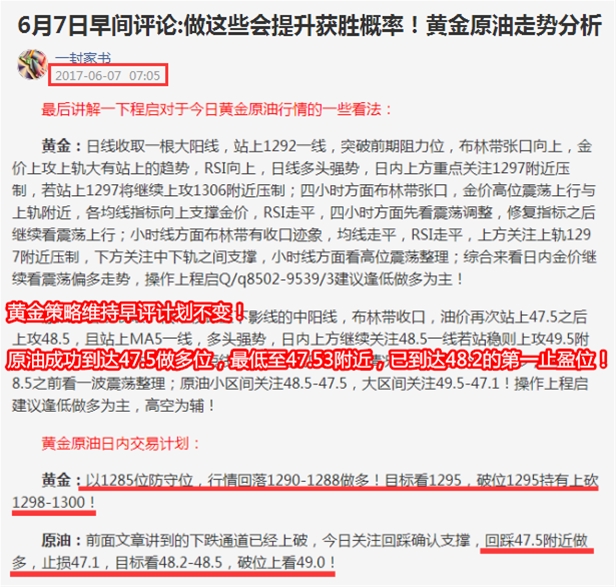 张程启:6.7黄金高位震荡筑顶?原油下跌通道上破今日看多!