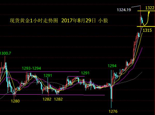 小狼：朝鲜导弹金银齐飞，早盘1315短多