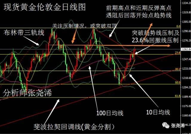 张尧浠：美联储如期再燃金市多头、关注1265有效突破低多