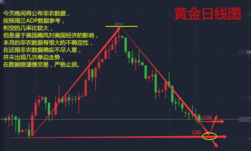 余天翼10.6非农决战之际.黄金继续看空