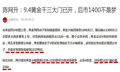 陈网升：9.4黄金原油高跳回落都是多、初心不改