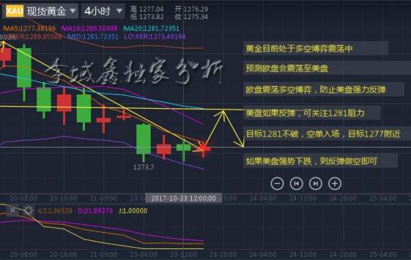 李域鑫：10.23黄金欧盘震荡，关注美盘局势