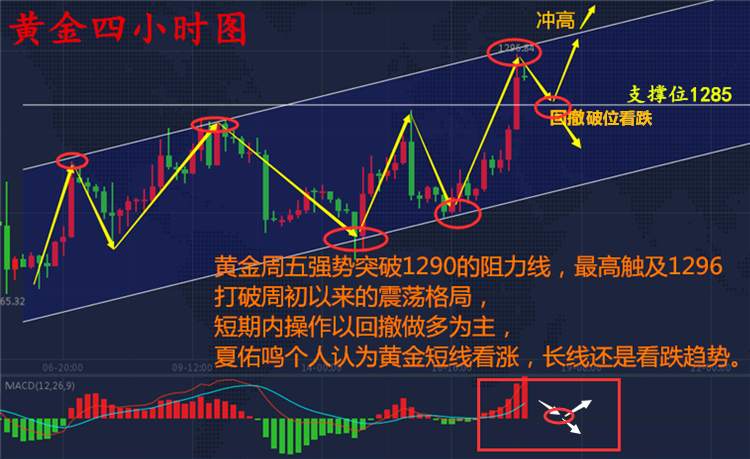 夏佑鸣：11.20黄金走出震荡欲破千三，黄金后市如何做单？
