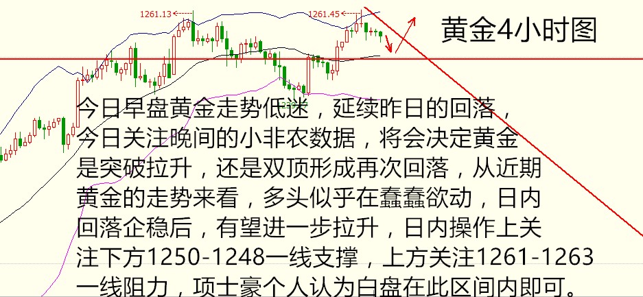 项士豪:4.5多空争夺黄金原油日内操作建议