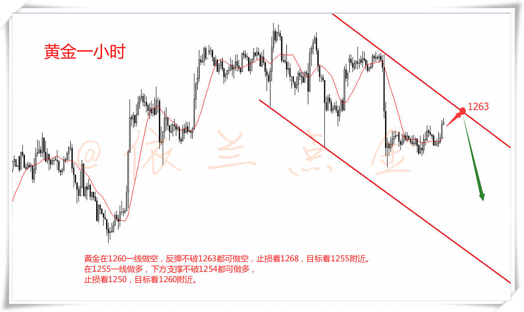 依兰点金： 8.8 黄金持续反弹修正 大势仍看空