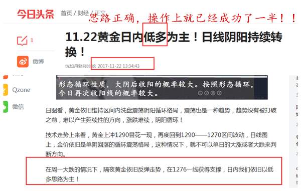 11.23黄金套单不可怕，怕的是套住你的心！周四黄金先看回调！