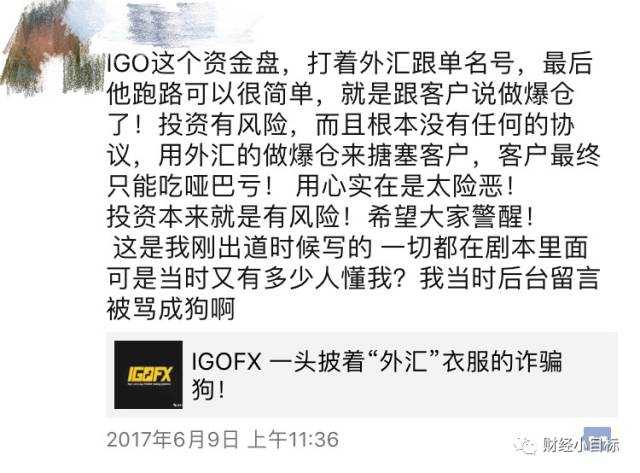 IGOFX事态跟踪报道以及对金融大环境的思考