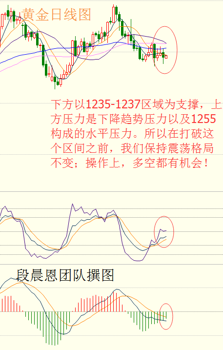 段晨恩：多空分歧变化不定黄金持续盘整，日内关注1240-48区间