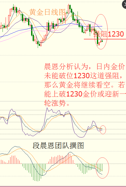 段晨恩:美纪要发布有惊无险,黄金走势关键阻力看1230