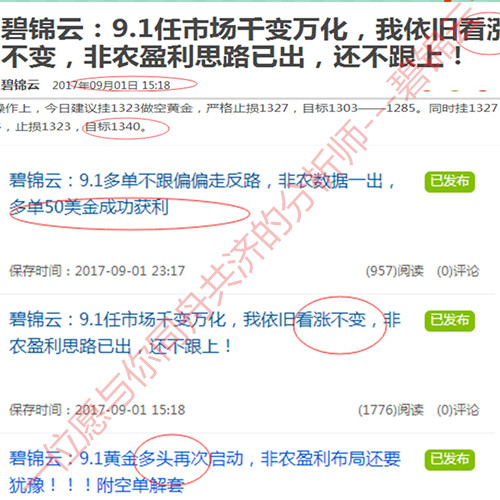 碧锦云：9.4黄金触顶开始走下坡路？依旧看涨不变，50美金想要吗！