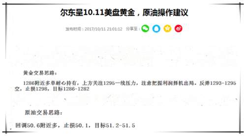 尔东呈10.12黄金回调继续多，原油区间对待