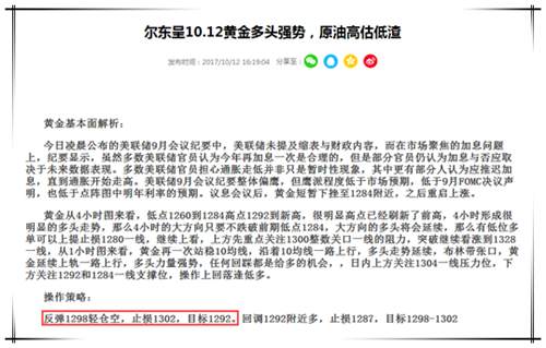尔东呈10.13黄金，原油完美布局怒斩26美金