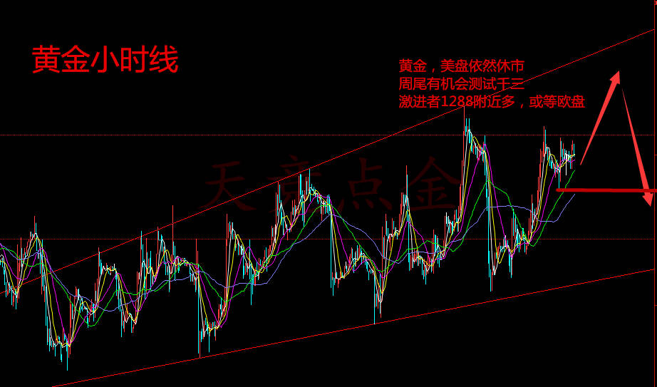 天竞点金：11.24黄金市场再迎几大利好消息，周五黄金能否突破千三？