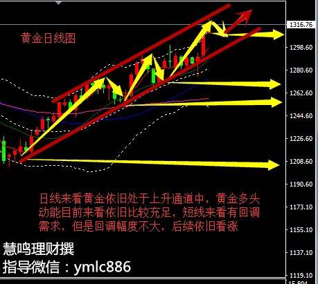 慧鸣理财：8.29晚评，黄金多头单刀直入，原油维持高空不变