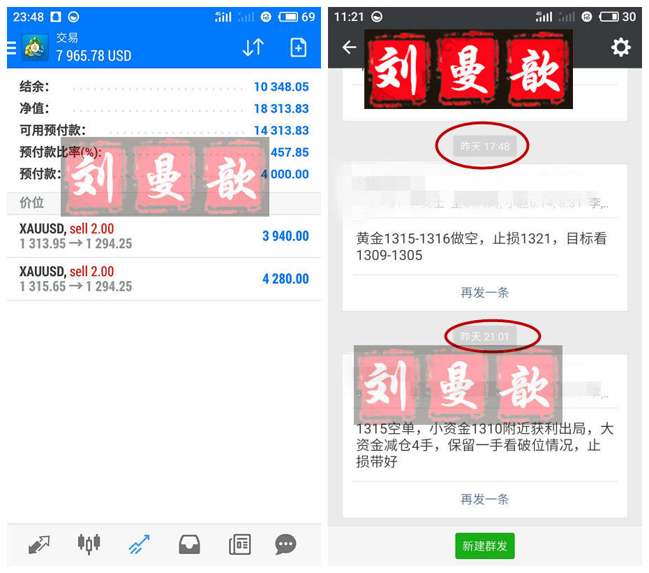 刘曼歆：不断锁不断解真的能赚钱？黄金中线空单千点利润你敢跟吗？