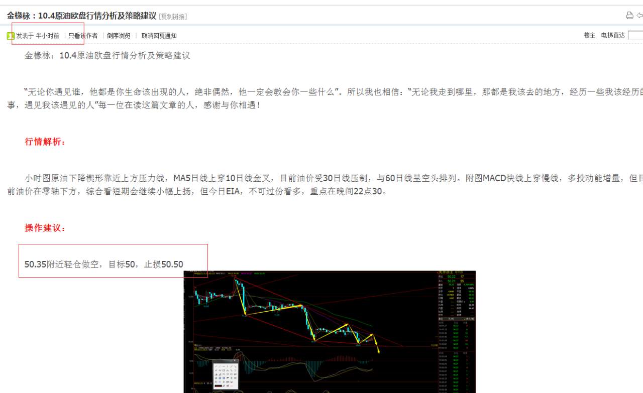 金椽栐：10.4原油空单获利0.23美金，止盈出局！