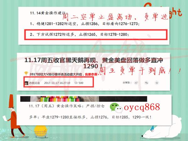 11.18加息前黄金多头要一飞冲天！跟上一周躺盈31点！