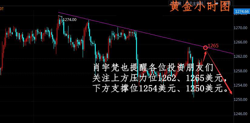 肖宇梵：8.9早评黄金反弹1262附近空 原油API利多早间低多为主