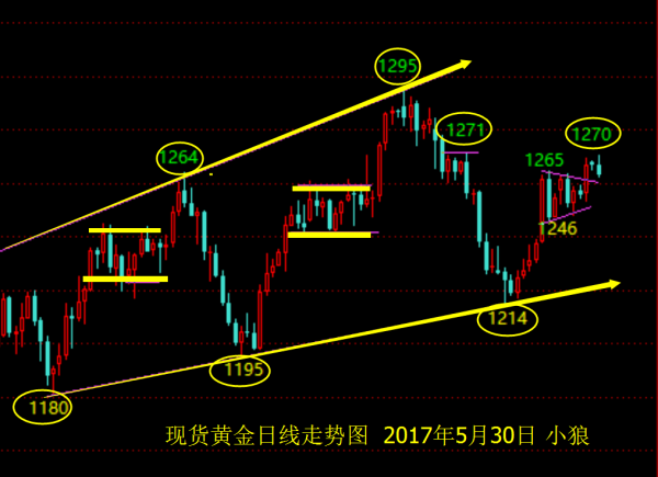 小狼:黄金晚盘看1261支撑,原油继续空
