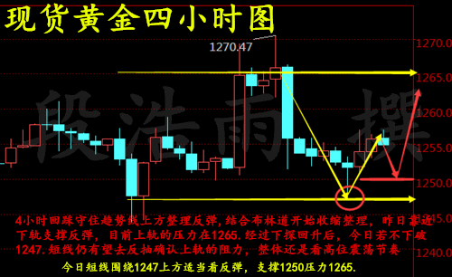 段浩雨:耶伦讲话暗示黄金或将大涨4.11走势分析及操作策略