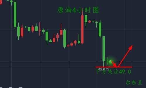 尔东呈10.8-9黄金或将反转，原油49.8空