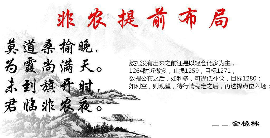 金椽栐：8.4晚间非农数据布局