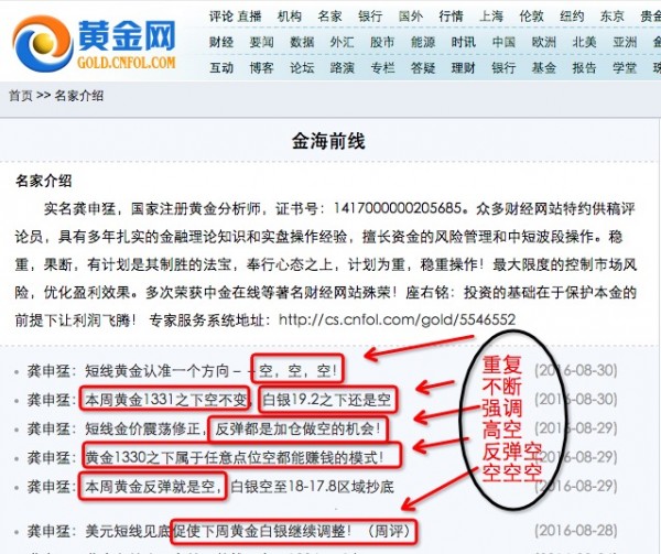 龚申猛：本周黄金1315之上，白银19之上，只多不空！