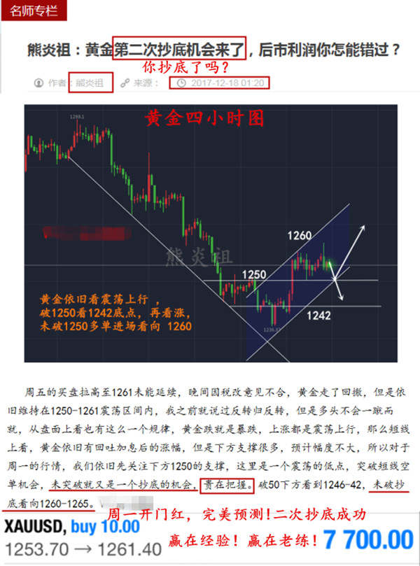 熊炎祖：黄金亚盘上涨，欧盘的方向对美盘起决定性作用