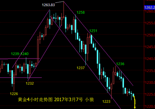 小狼：黄金1226空单持仓，晚盘看1218