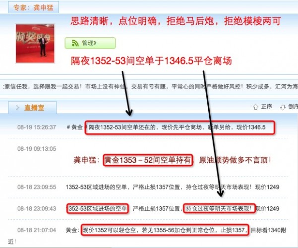 龚申猛:黄金白银空为主,原油不破5天线还是多!