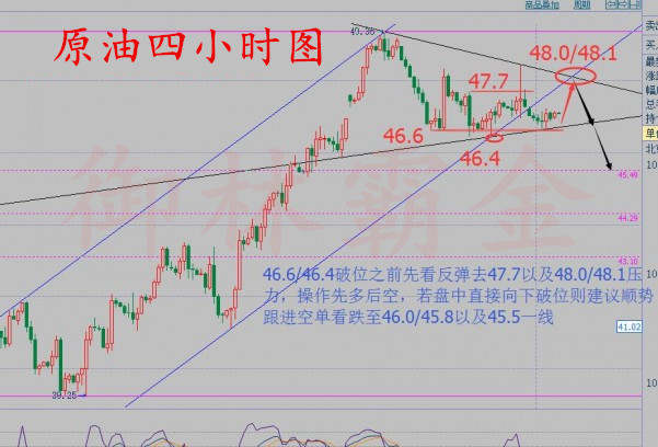 御林霸金：白银走低观点不变，46.4不破原油必定反弹