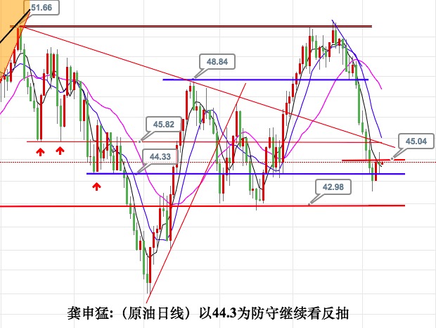 龚申猛:黄金白银反抽既是做空机会,原油反抽还看45.8