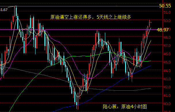 陆心莀：黄金整理依然空，原油探底回升
