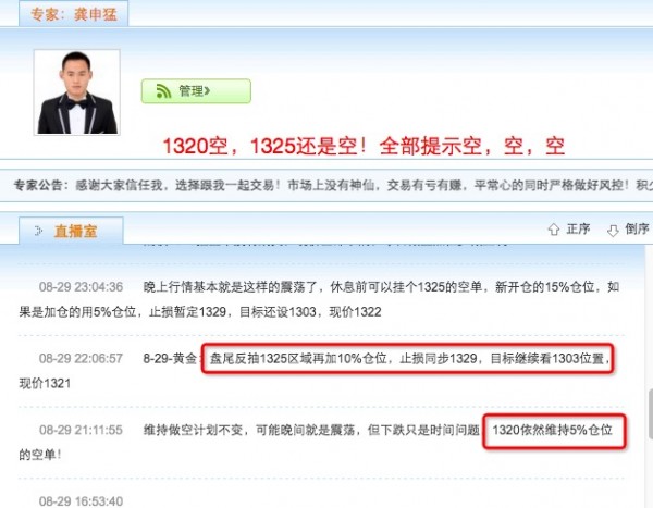 龚申猛:黄金免费给一张现价1351逆势短空策略!