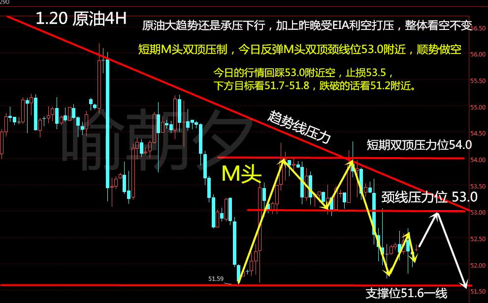 喻朝夕：1.20特朗普上任 EIA利空天然气高空操作原油操作建议