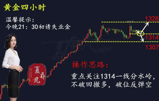 夏乔凡：1.10黄金急涨急跌波动大过非农!日内关注14分水岭操作建议