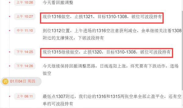 贺纳金海：昨日1316和1315空止盈，早间1311空再获利