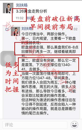刘扶旸：3.27黄金步步高今日能否破位1355？布局操作建议