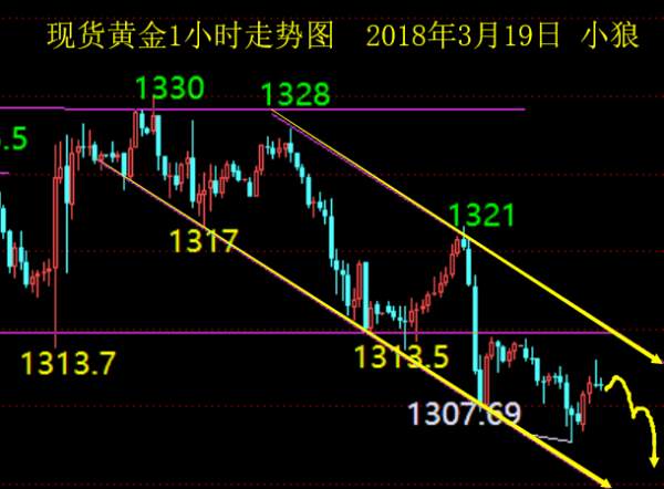 小狼：黄金反弹不破1315继续空，美盘看新低