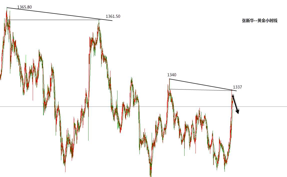 张新华：黄金压制1336不破看下跌！
